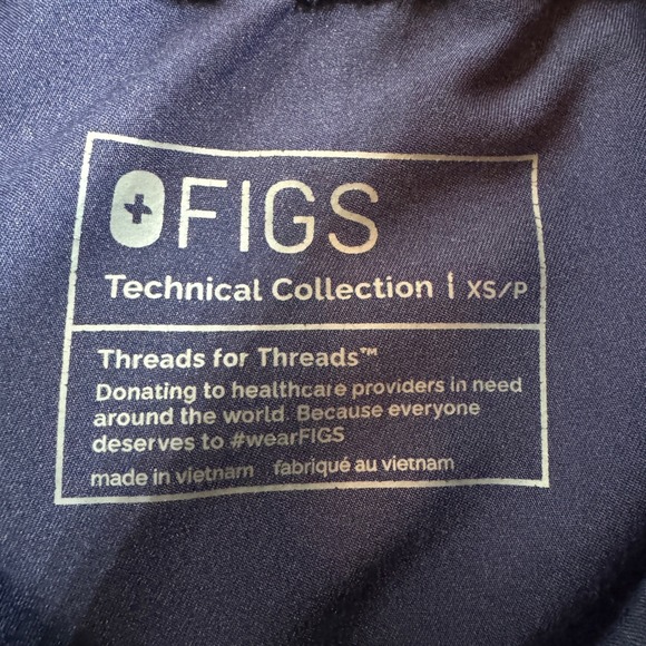 FIGS Technical Collection Zamora Jogger Scrub Pants Navy Blue Women's Size XS - Picture 5 of 9